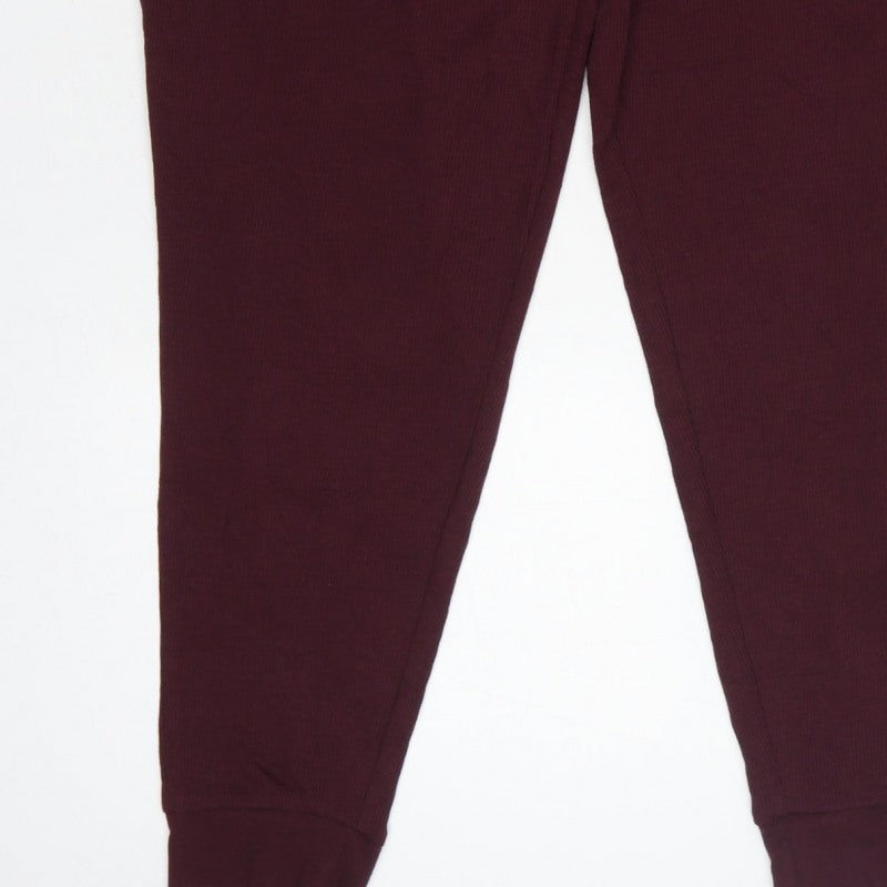 Marks and Spencer Men Red XL Jersey Drawstring Lounge Pants