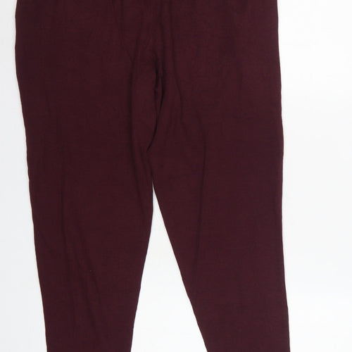 Marks and Spencer Men Red XL Jersey Drawstring Lounge Pants