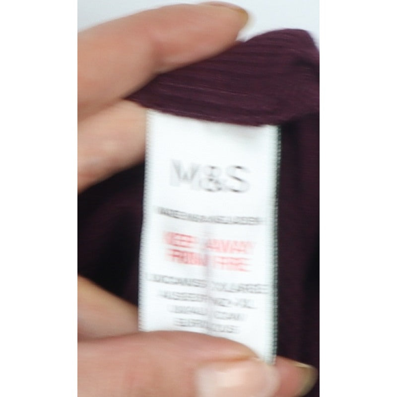 Marks and Spencer Men Red XL Jersey Drawstring Lounge Pants