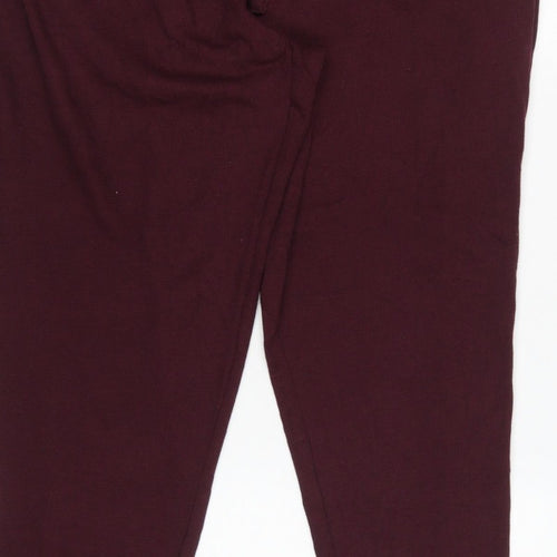 Marks and Spencer Men Red XL Jersey Drawstring Lounge Pants