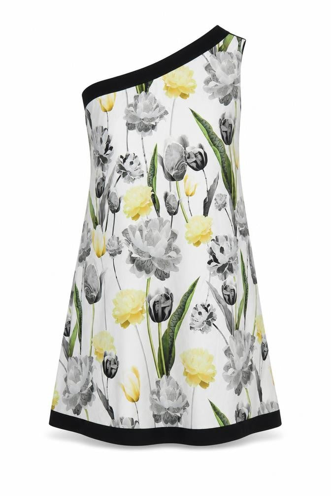 Ted Baker Women Multicoloured Floral One Shoulder A-Line Dress UK 10