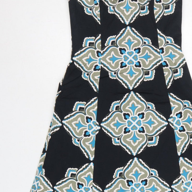 Additional view of Coast Women Black Geometric Strapless A-Line Dress, size 8
