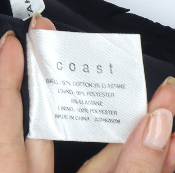 Additional view of Coast Women Black Geometric Strapless A-Line Dress, size 8