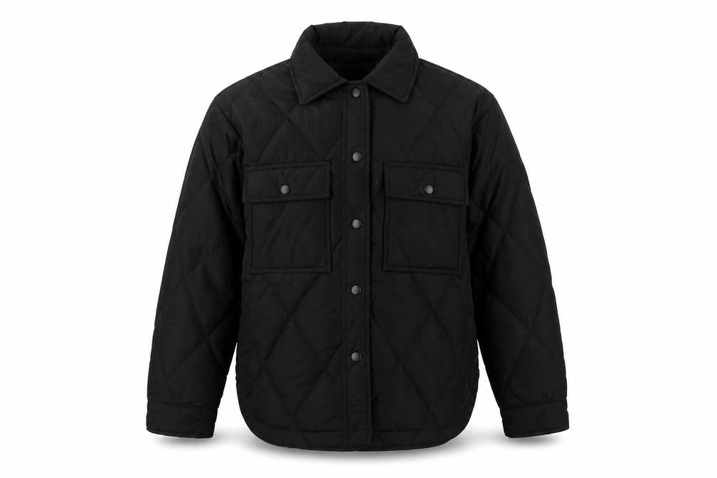New Look 915 Girls Black Age 9 Quilted Shirt Jacket Padded