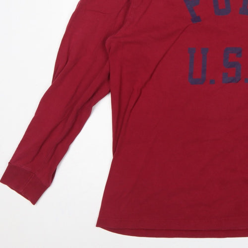 Polo Sport Ralph Lauren Men’s Red L USA Graphic Long Sleeve T-Shirt