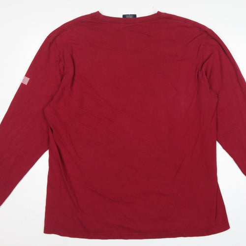 Polo Sport Ralph Lauren Men’s Red L USA Graphic Long Sleeve T-Shirt