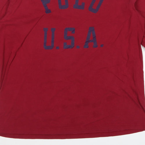 Polo Sport Ralph Lauren Men’s Red L USA Graphic Long Sleeve T-Shirt
