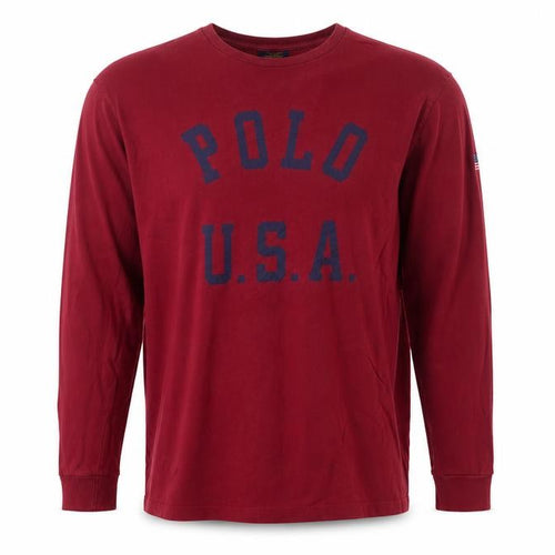 Polo Sport Ralph Lauren Men’s Red L USA Graphic Long Sleeve T-Shirt