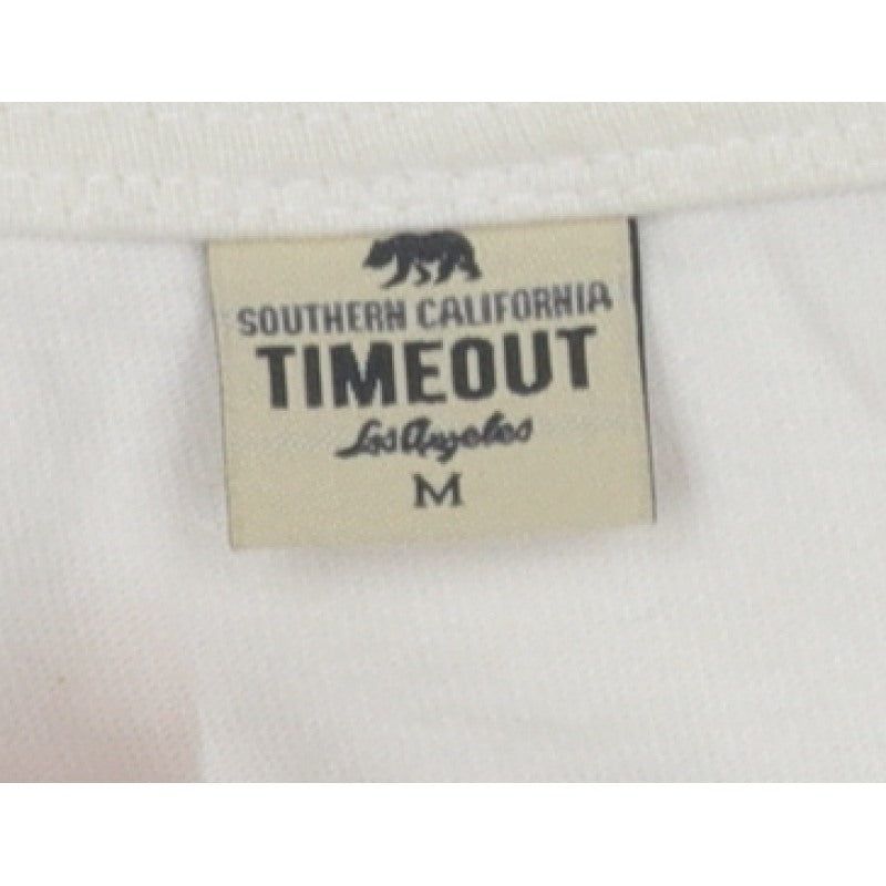 Timeout Women White Navy Striped M 3/4 Sleeve Jersey T-Shirt
