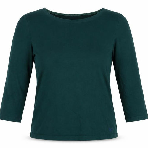 Crew Clothing Company Women Green Size 12 Cotton 3/4 Sleeve Tunic Top