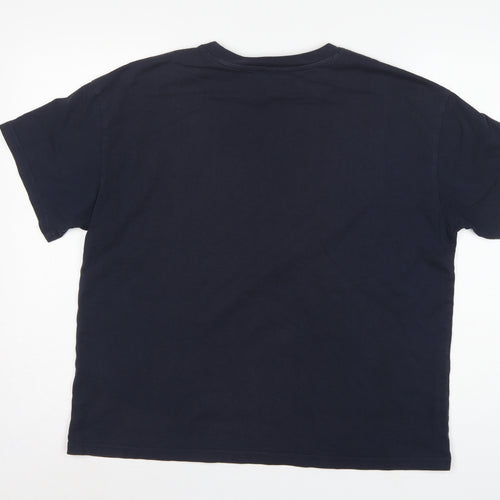H&M Women Blue M Los Angeles California Cotton Jersey T-Shirt