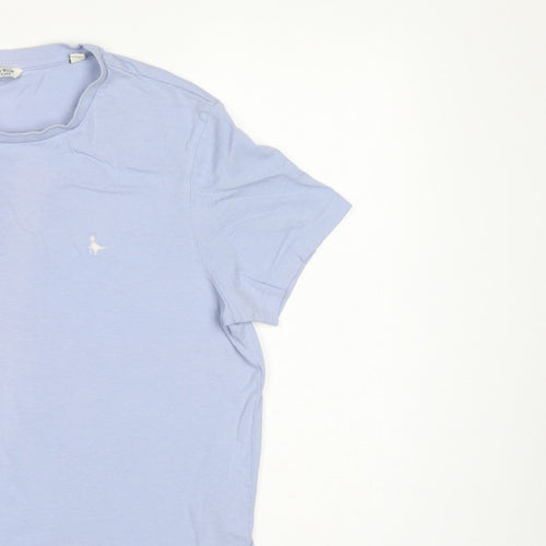 Jack Wills Women’s Blue UK 10 Basic Logo Jersey T-Shirt