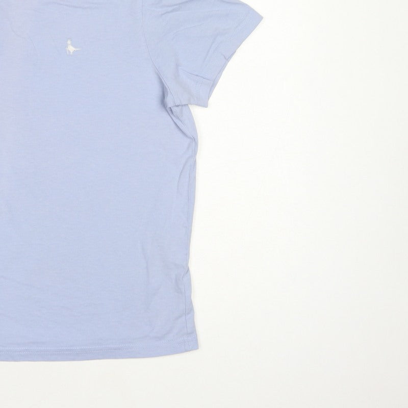 Jack Wills Women’s Blue UK 10 Basic Logo Jersey T-Shirt