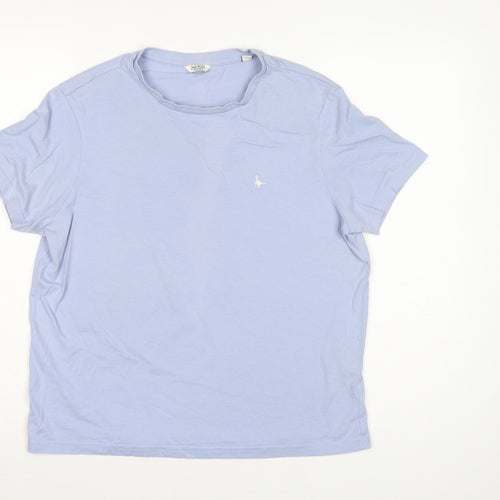 Jack Wills Women’s Blue UK 10 Basic Logo Jersey T-Shirt