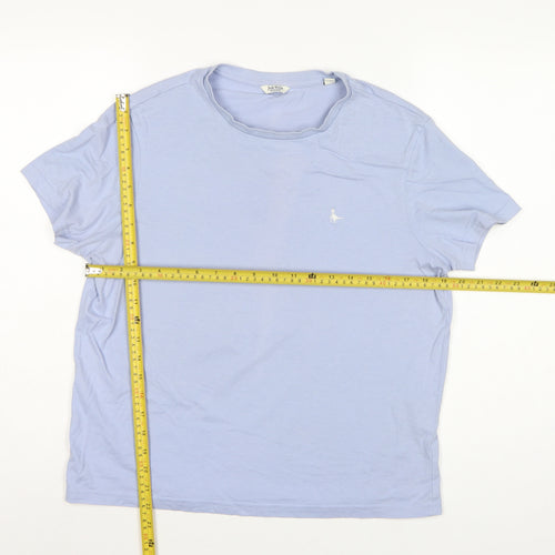 Jack Wills Women’s Blue UK 10 Basic Logo Jersey T-Shirt