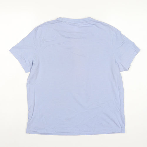 Jack Wills Women’s Blue UK 10 Basic Logo Jersey T-Shirt