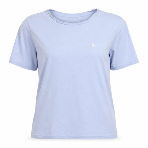 Jack Wills Women’s Blue UK 10 Basic Logo Jersey T-Shirt
