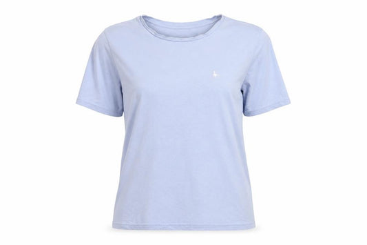 Jack Wills Women’s Blue UK 10 Basic Logo Jersey T-Shirt