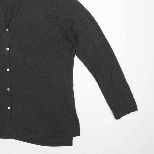 White Label Women’s Grey UK 14 Basic Collared Long Sleeve Button-Up Shirt