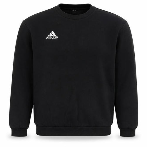 Adidas Men Black S Pullover Crew Neck Logo Sweatshirt
