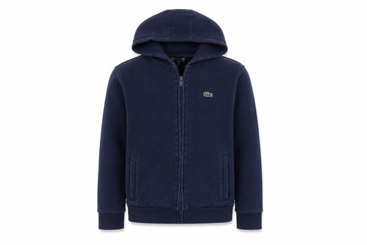 Lacoste Sport Boys Blue 12 Years Full Zip Hooded Logo Hoodie