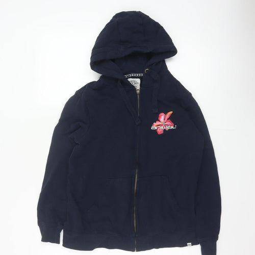 Animal Women’s Blue UK 8 Full Zip Floral Graphic Hoodie