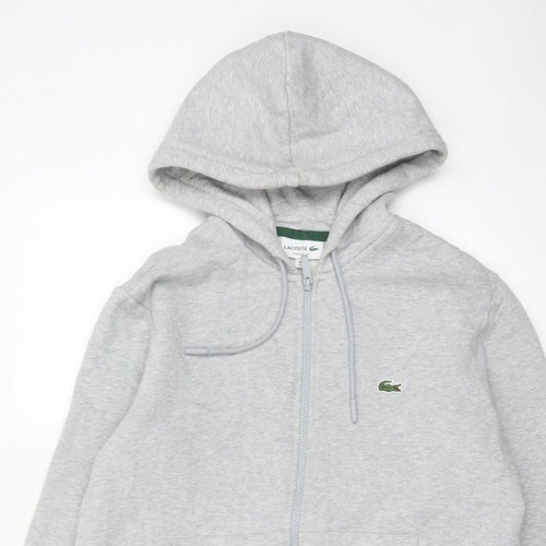 Lacoste Men’s Grey L Classic Fit Full Zip Hooded Logo Hoodie