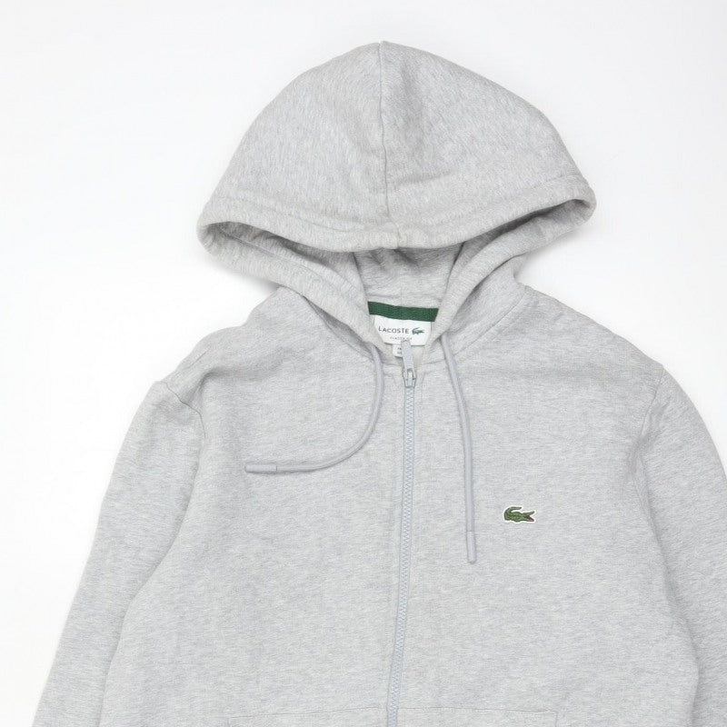 Lacoste Men’s Grey L Classic Fit Full Zip Hooded Logo Hoodie