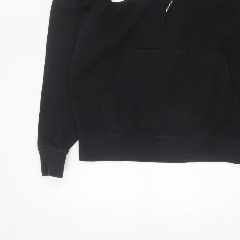 DKNY Sport Men’s Black M Pullover Logo Hooded Sweatshirt