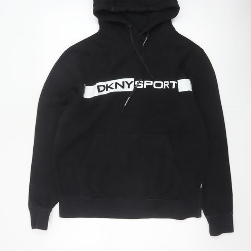 DKNY Sport Men’s Black M Pullover Logo Hooded Sweatshirt