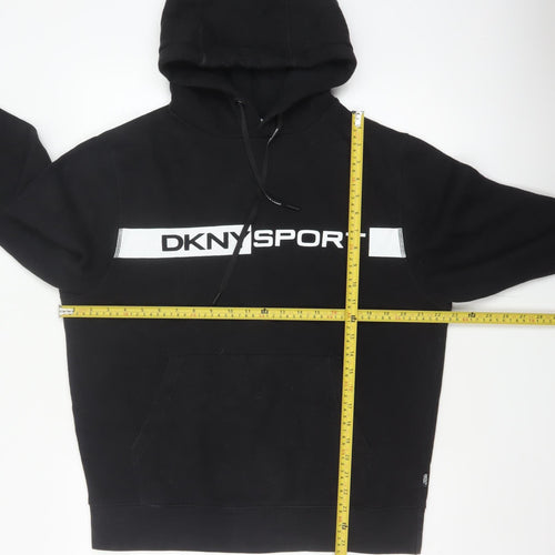 DKNY Sport Men’s Black M Pullover Logo Hooded Sweatshirt