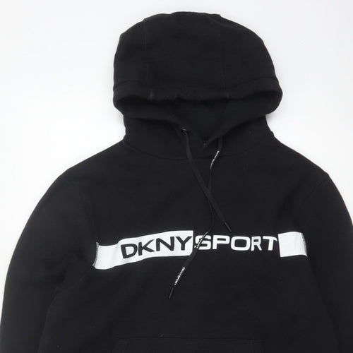 DKNY Sport Men’s Black M Pullover Logo Hooded Sweatshirt
