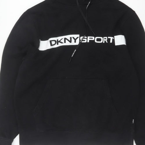 DKNY Sport Men’s Black M Pullover Logo Hooded Sweatshirt