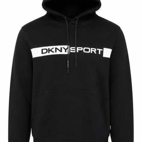 DKNY Sport Men’s Black M Pullover Logo Hooded Sweatshirt