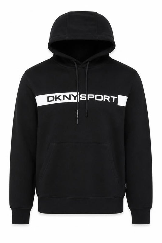 DKNY Sport Men’s Black M Pullover Logo Hooded Sweatshirt