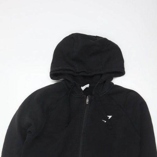 Gymshark Men's Black L Full Zip Hooded Fleece Logo Hoodie