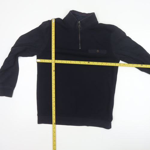 Ted Baker Men’s Blue S Half Zip High Neck Designer Sweatshirt