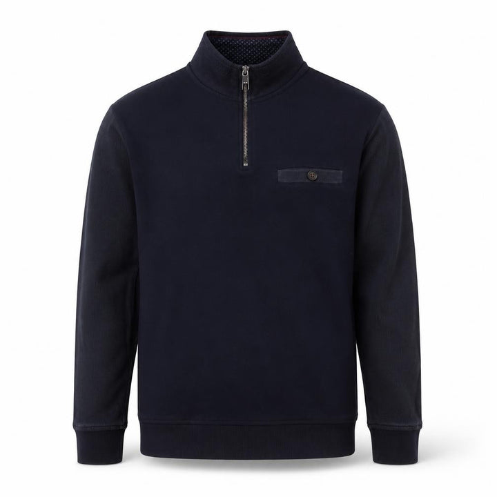 Ted Baker Men’s Blue S Half Zip High Neck Designer Sweatshirt