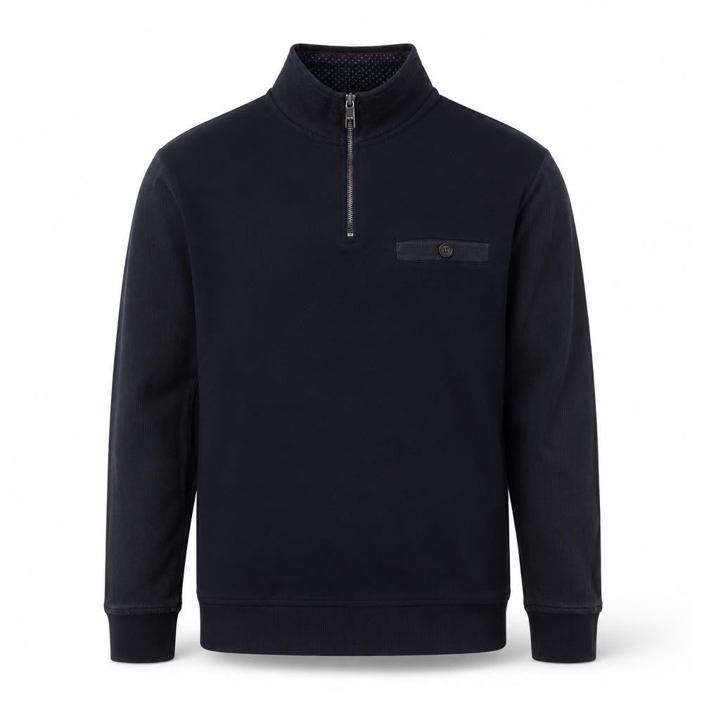Ted Baker Men’s Blue S Half Zip High Neck Designer Sweatshirt
