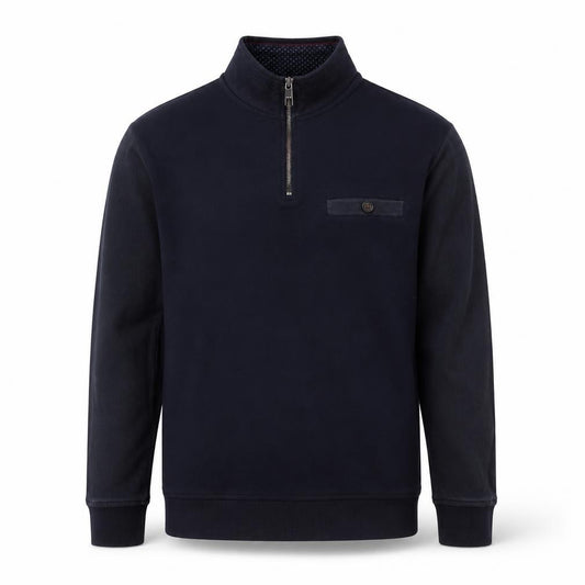Ted Baker Men’s Blue S Half Zip High Neck Designer Sweatshirt