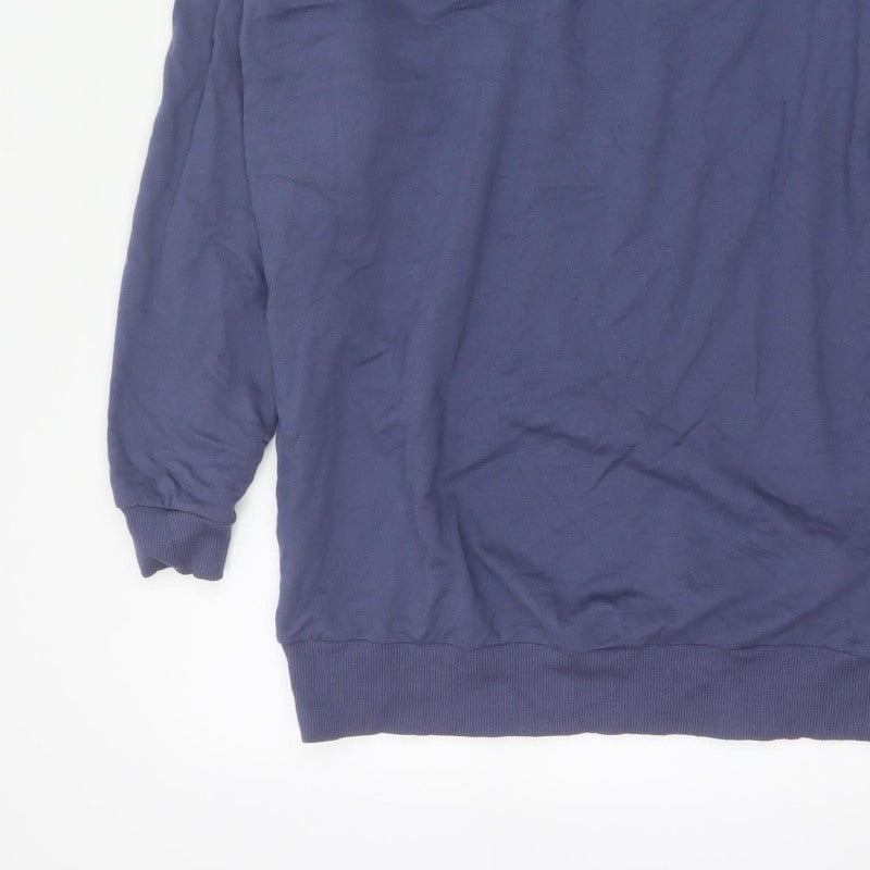 Additional view of ASOS Design Women’s Blue UK 8 Longline Crew Neck Pullover Sweatshirt