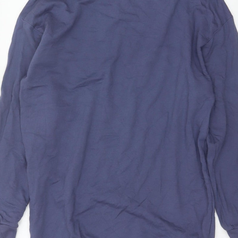 Additional view of ASOS Design Women’s Blue UK 8 Longline Crew Neck Pullover Sweatshirt