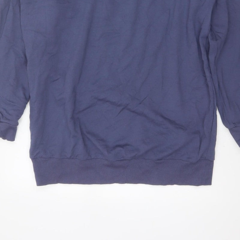 Additional view of ASOS Design Women’s Blue UK 8 Longline Crew Neck Pullover Sweatshirt
