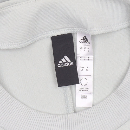 Adidas Men’s Green L Leeds United Z.N.E. Crew Neck Pullover Sweatshirt