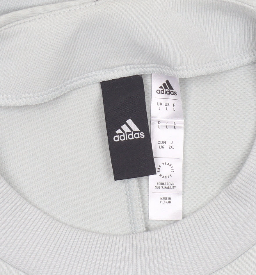 Adidas Men’s Green L Leeds United Z.N.E. Crew Neck Pullover Sweatshirt