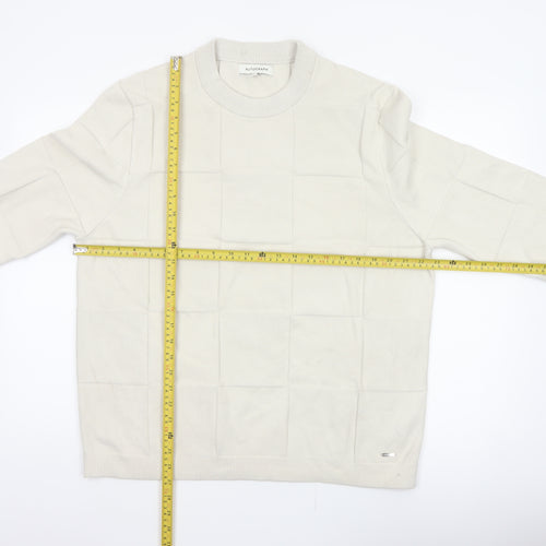 Marks & Spencer Autograph Men’s Ivory XL Geometric Knit Jumper