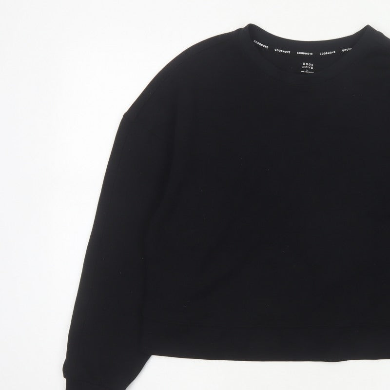 Additional view of Goodmove Women’s Black UK 12 Pullover Crew Neck Raglan Sweatshirt