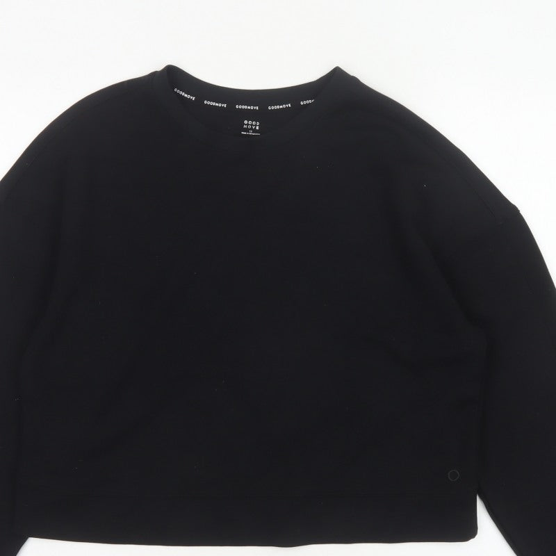Additional view of Goodmove Women’s Black UK 12 Pullover Crew Neck Raglan Sweatshirt
