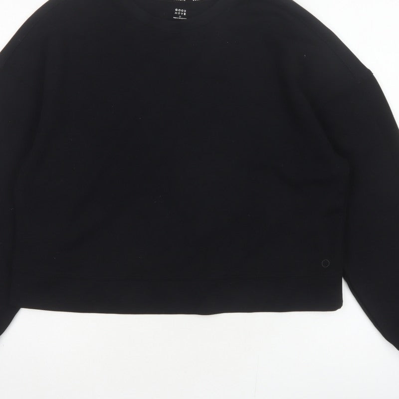 Additional view of Goodmove Women’s Black UK 12 Pullover Crew Neck Raglan Sweatshirt
