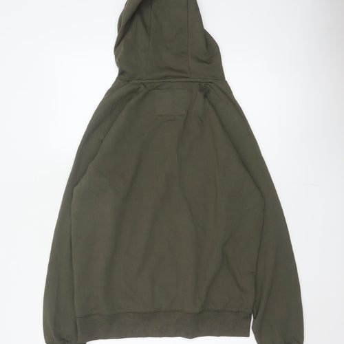 Genetic Apparel Men’s Green M Distressed Pullover Hoodie Grunge